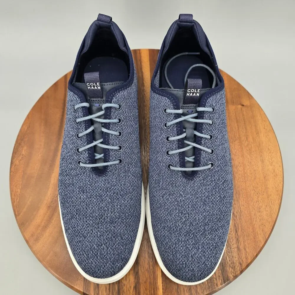 Cole Haan Shoes Mens 13 M Blue Knit Grand Plus Essex Lace Up Casual Oxfords